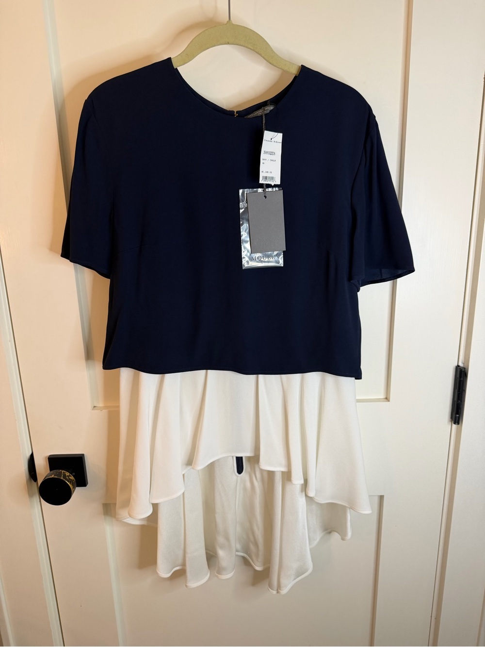 NWT Authentic Vintage Alexander McQueen Layered Crepe Peplum Top